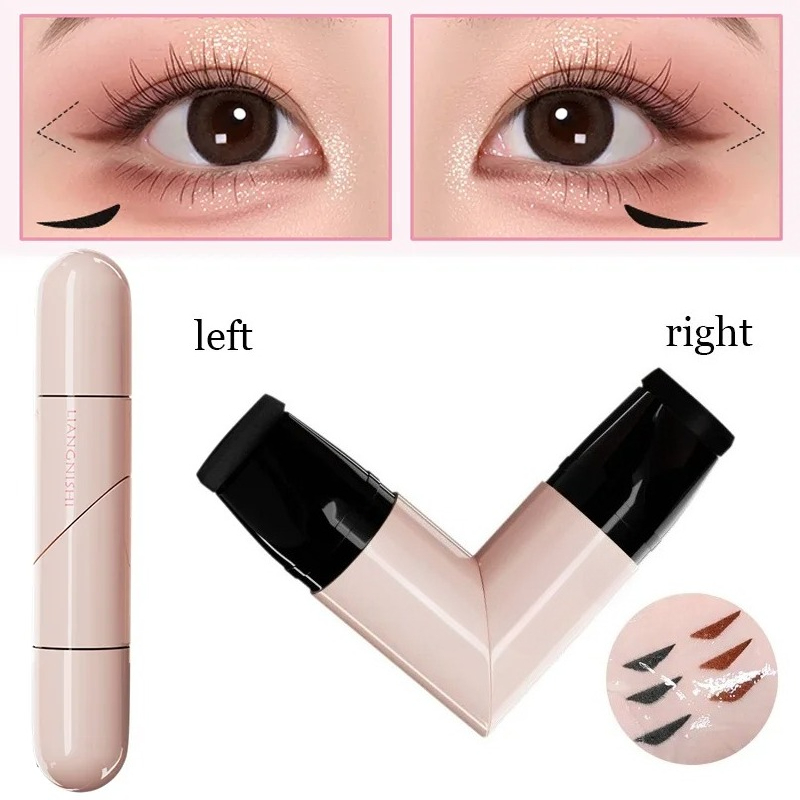 Waterproof Liquid Eyeliner Pen - Tampon Eyeliner rotatif intégré à double