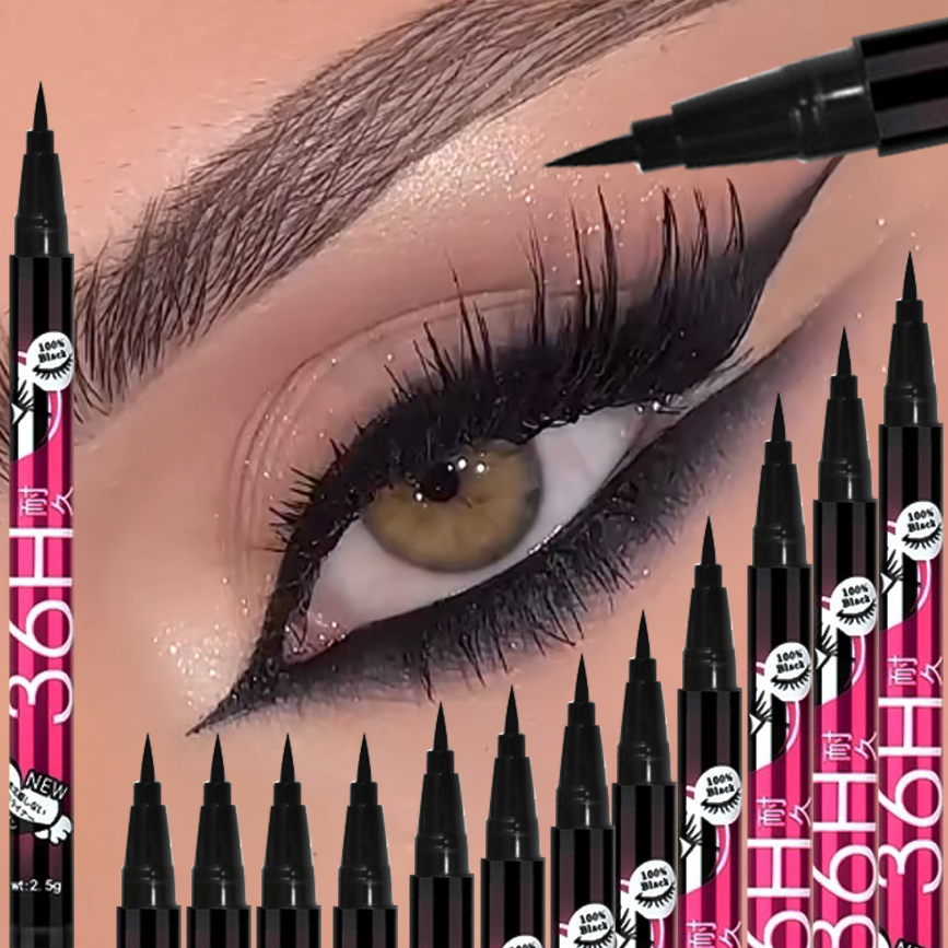 Waterproof Liquid Eyeliner Pen - Ensemble d'eye-liners liquides noirs, imperméables, à