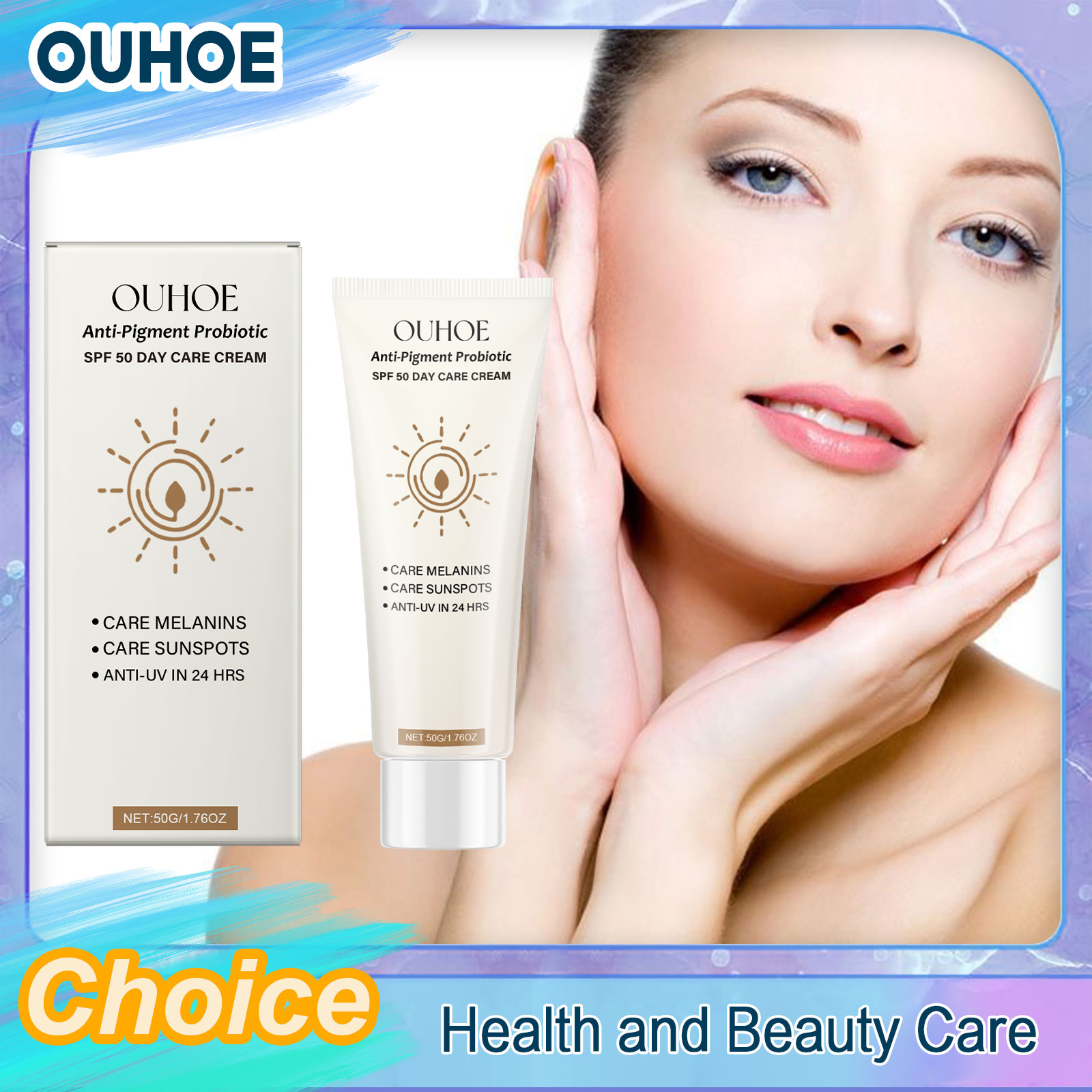 Spf 50 Waterproof Sunscreen - SPF50 Crème Solaire Défense Ultraviolet Réduire