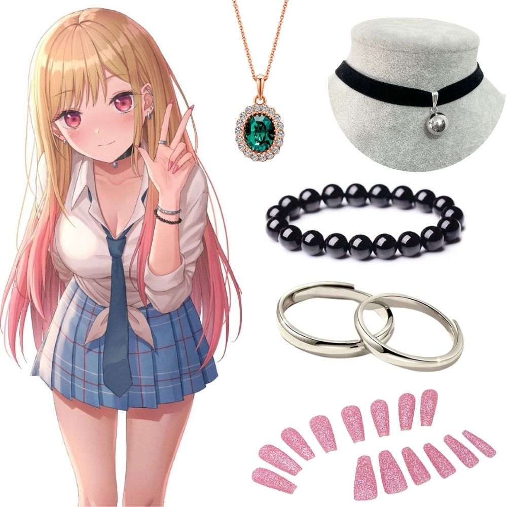 Nail Art - Kitagawa Marin – boucles d'oreilles, collier,