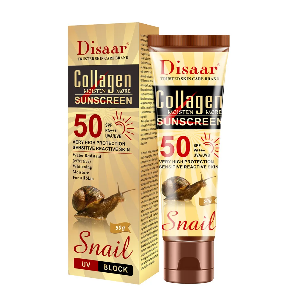 Crème solaire Disaar au collag - Spf 50 Waterproof Sunscreen avis et prix