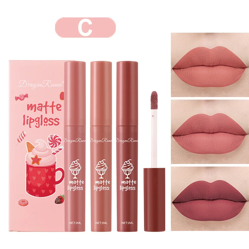 Lot de 3 rouges à lèvres liqui - Matte Velvet Lip Tint Long Lasting avis et prix