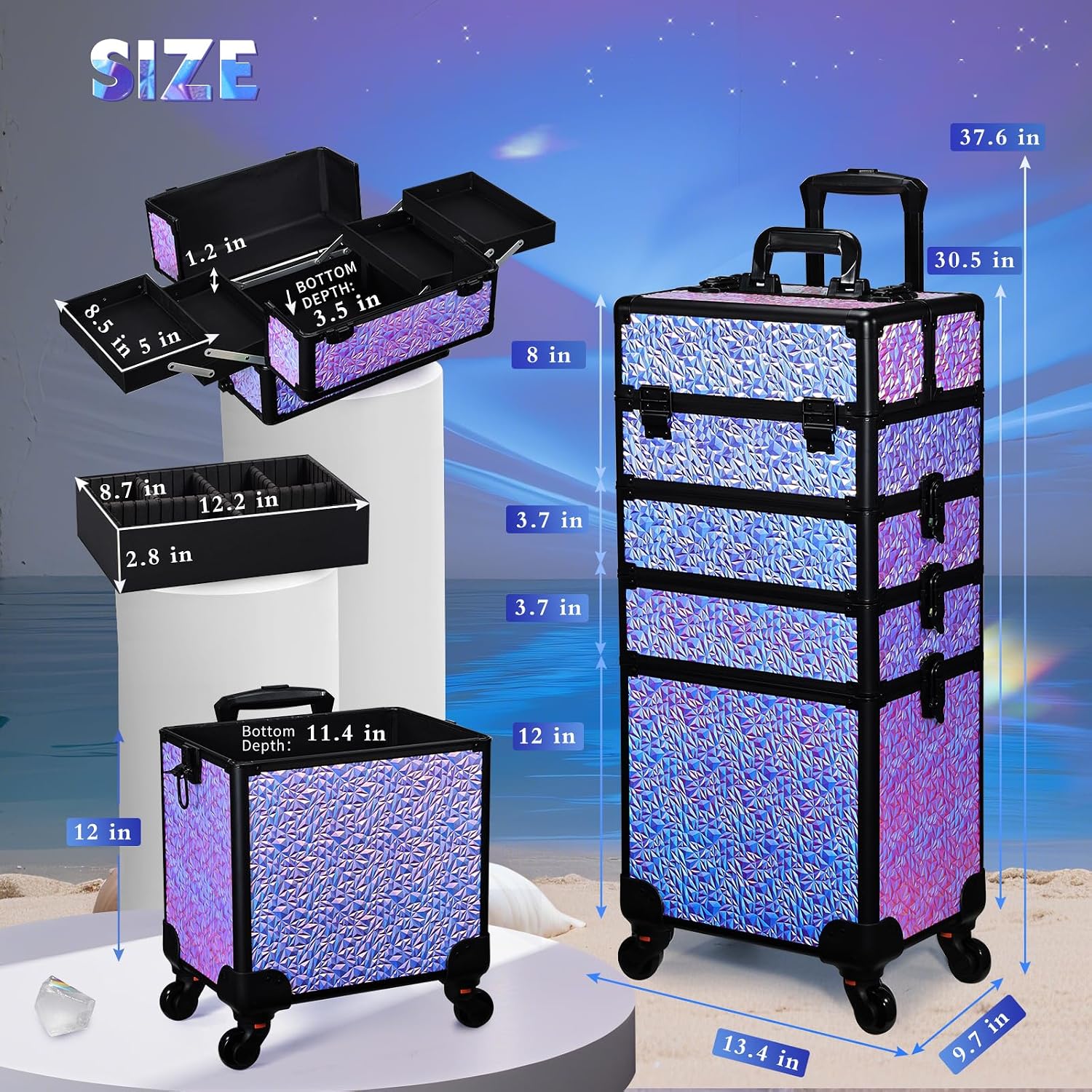 Valise de maquillage à roulett - Makeup avis et prix