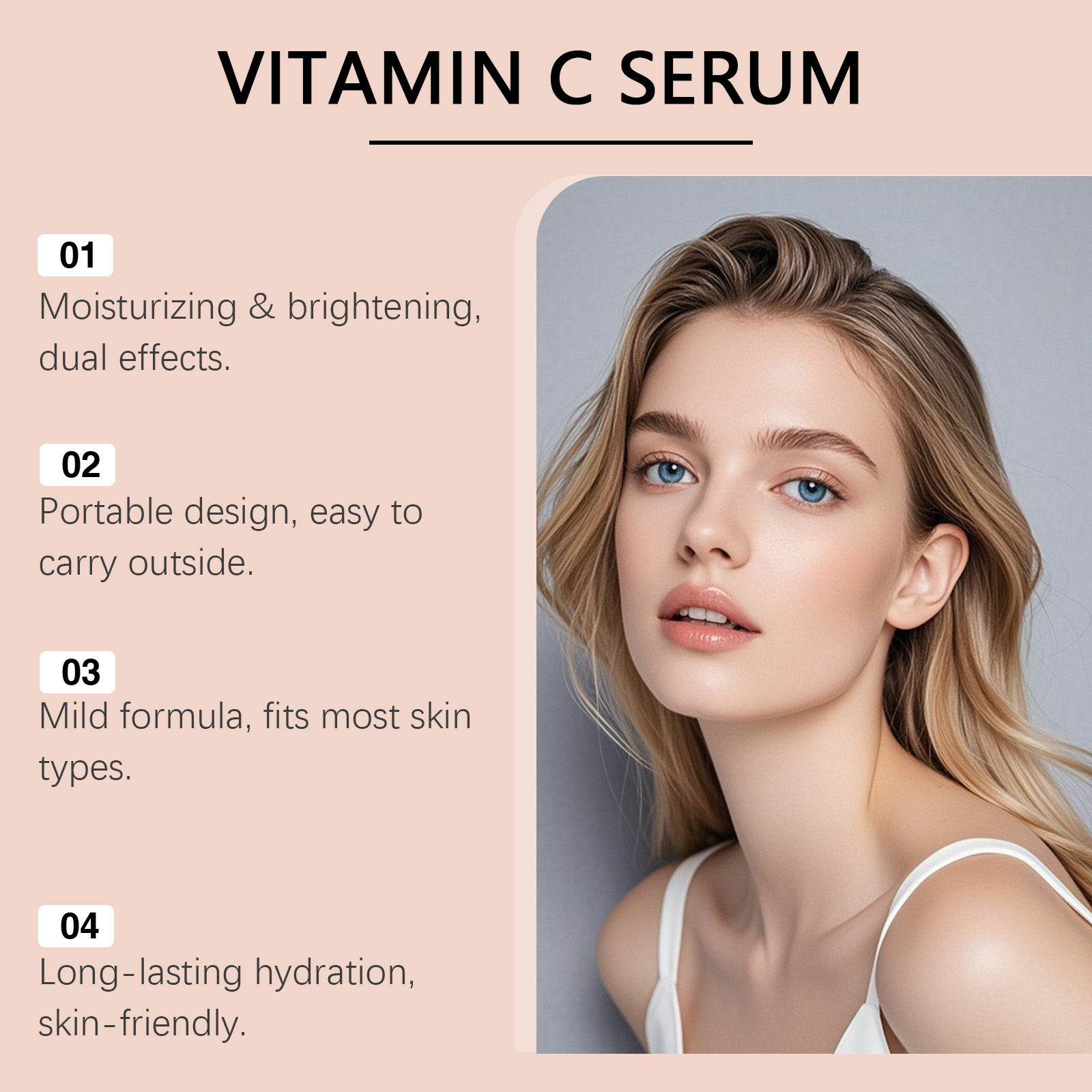 Sérum à la vitamine C pour le  - Hyaluronic Acid Facial Serum avis et prix